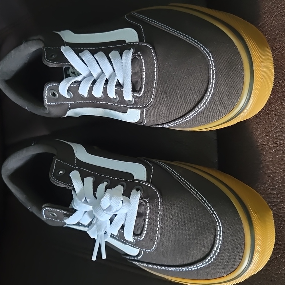 Vans Brown and White Skate Sneakers - Picture 3 of 9